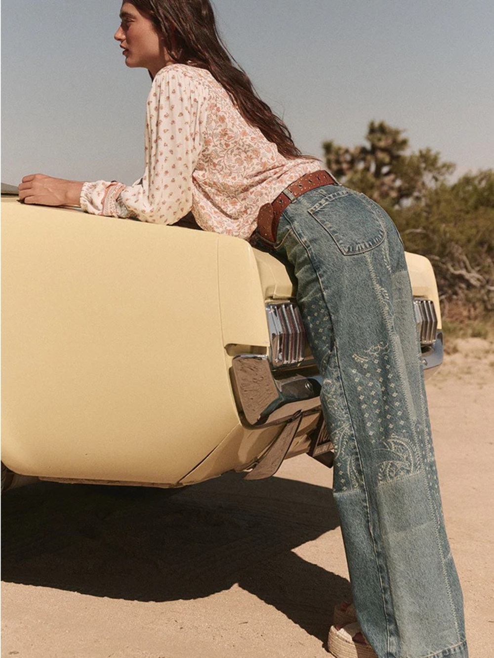 Spell Road Trip Denim Jean Bandana Small - Picture 11 of 13